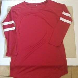 RED LONG SLEEVE TEE